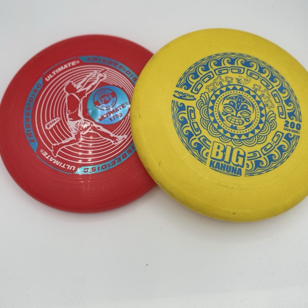 Frisbee Disc Lot Wham-O Ultimate 175g & Innova Big Kahuna 200g Flying Discs